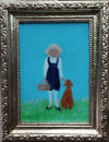 girl with dog